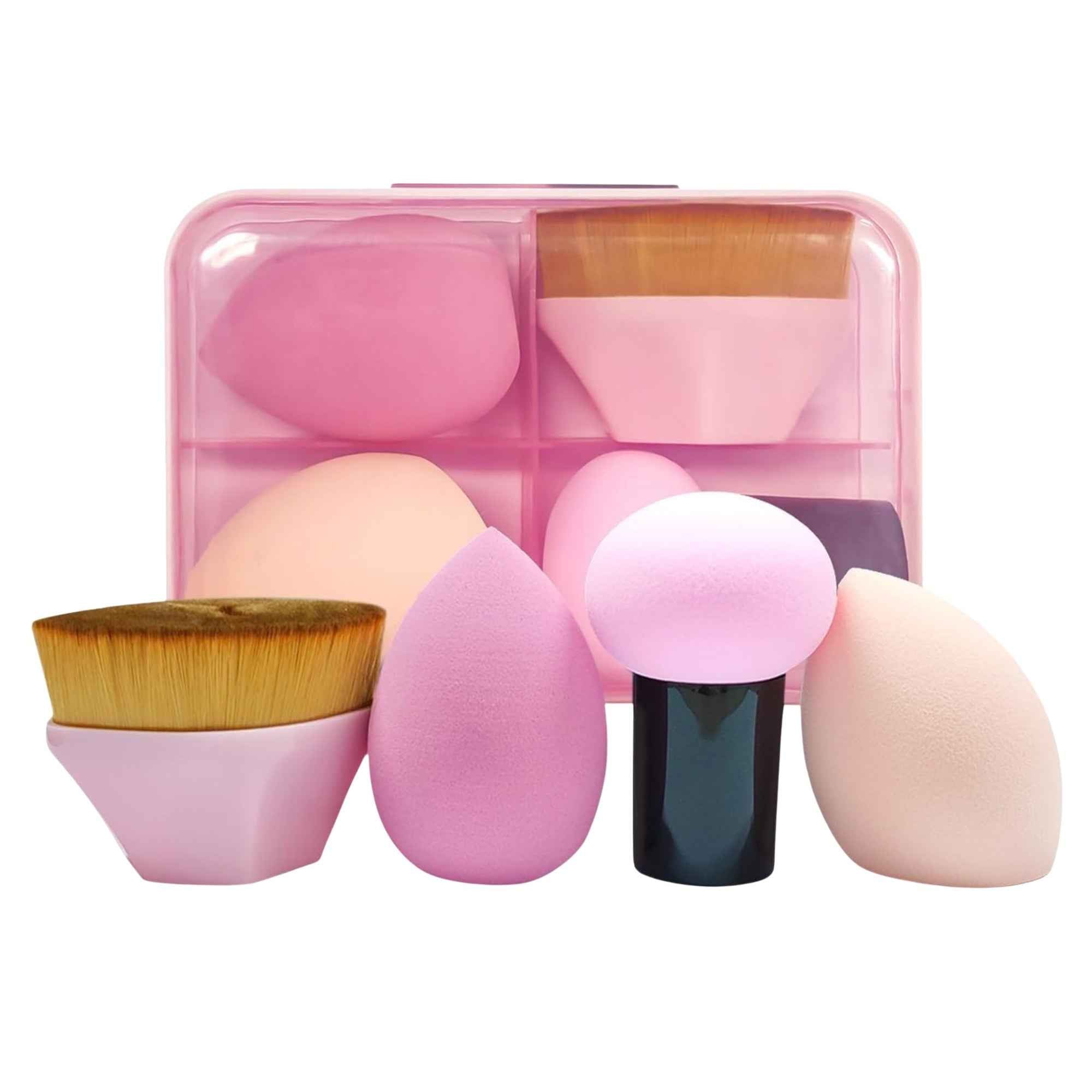 Krystina's Collection Foundation Brush & Makeup Sponge Set - Various Colours