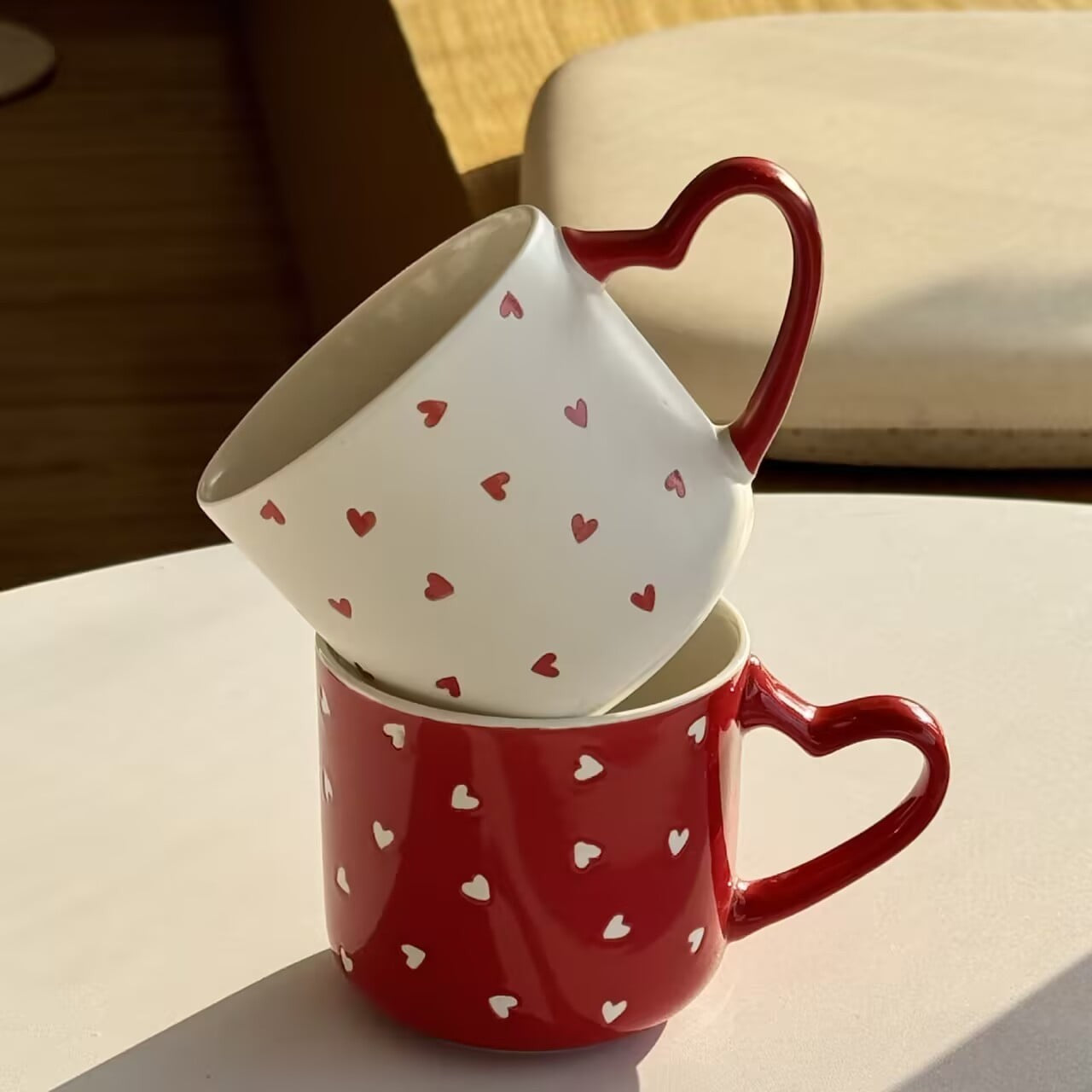 Heart Design Ceramic Mug