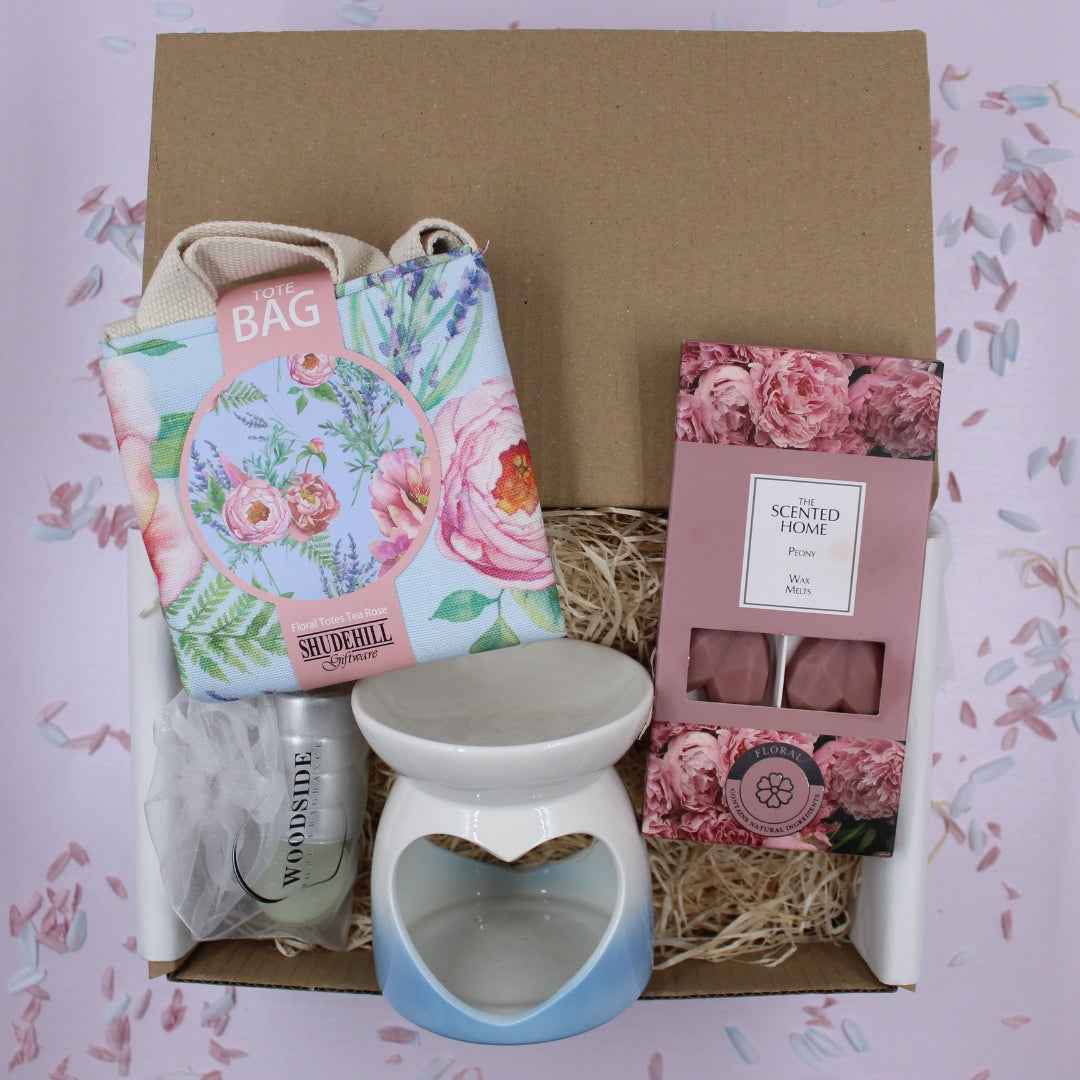 Peony Home Fragrance & Tote Bag Gift Set Box