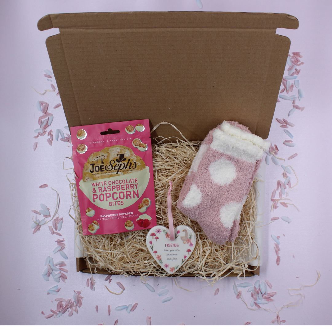 Pink Keepsake Friend Letterbox Gift Treat Box