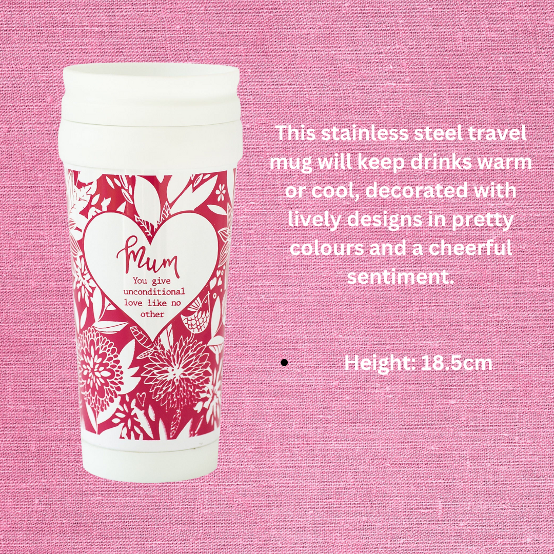 Mum Travel Mug Height 18.5cm Stainless Steel