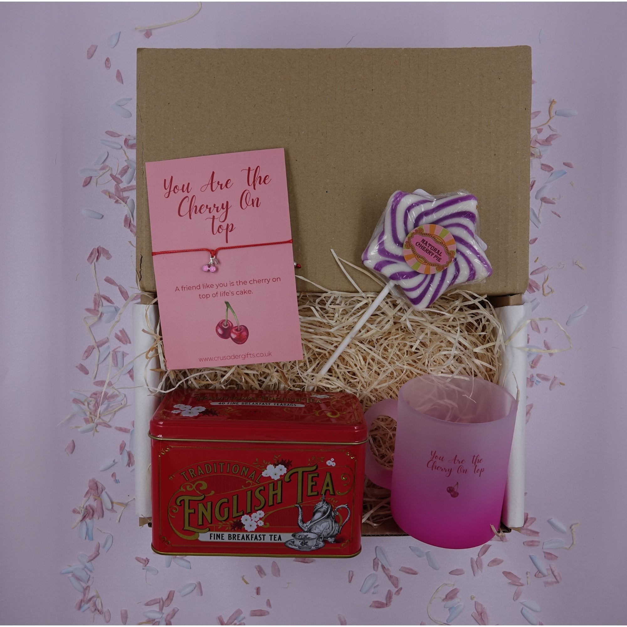 You Are The Cherry On Top Ombre Mug & Tea Set Treat Gift Box