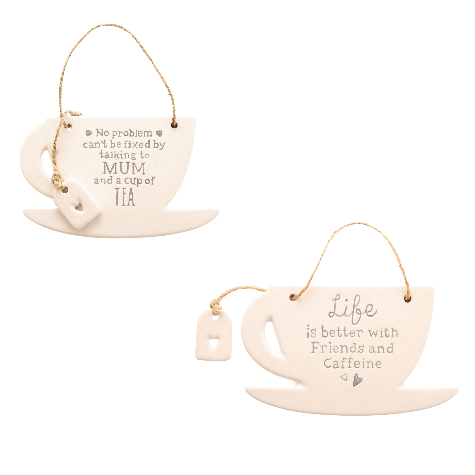 Love Life Tea Cup Hanging Plaque