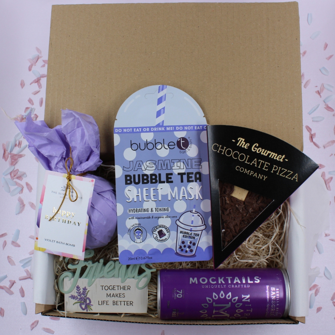 Friend - Women's Girl's Purple Birthday Gift Treat Box