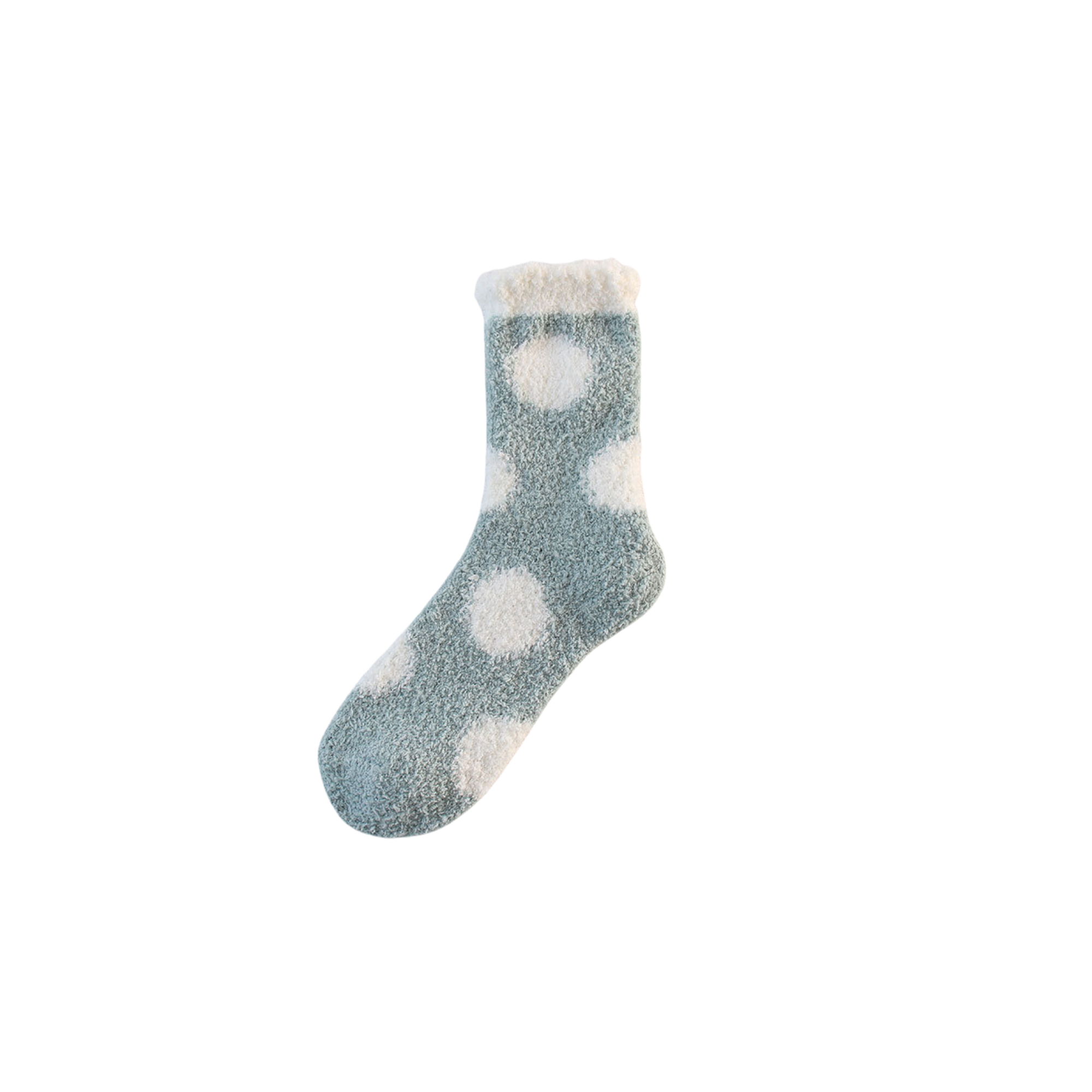 Fluffy Cosy Socks Spots Design One Size - Various Colours