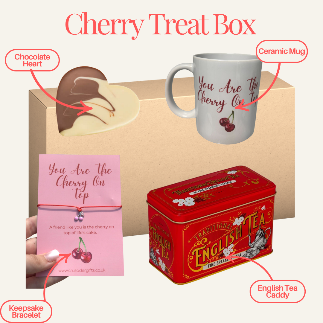 You Are The Cherry On Top Ceramic Mug & Tea Set Treat Gift Box - Labelled