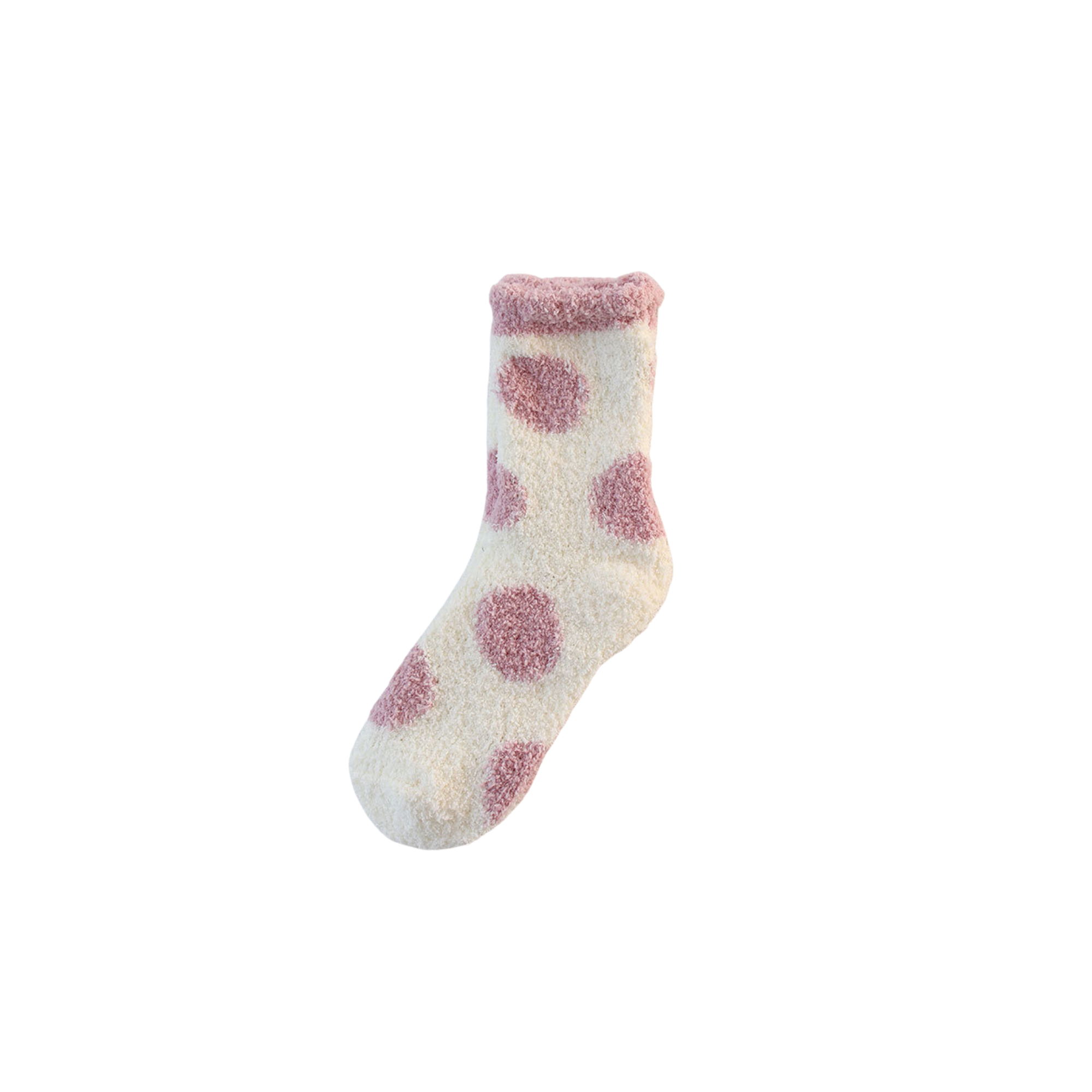 Fluffy Cosy Socks Spots Design One Size - Various Colours
