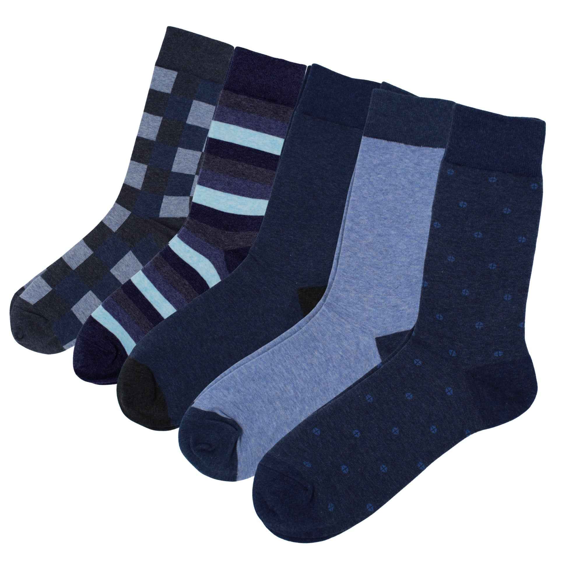 Krystina's Collection Mens Blue Socks One Size - Assorted Designs