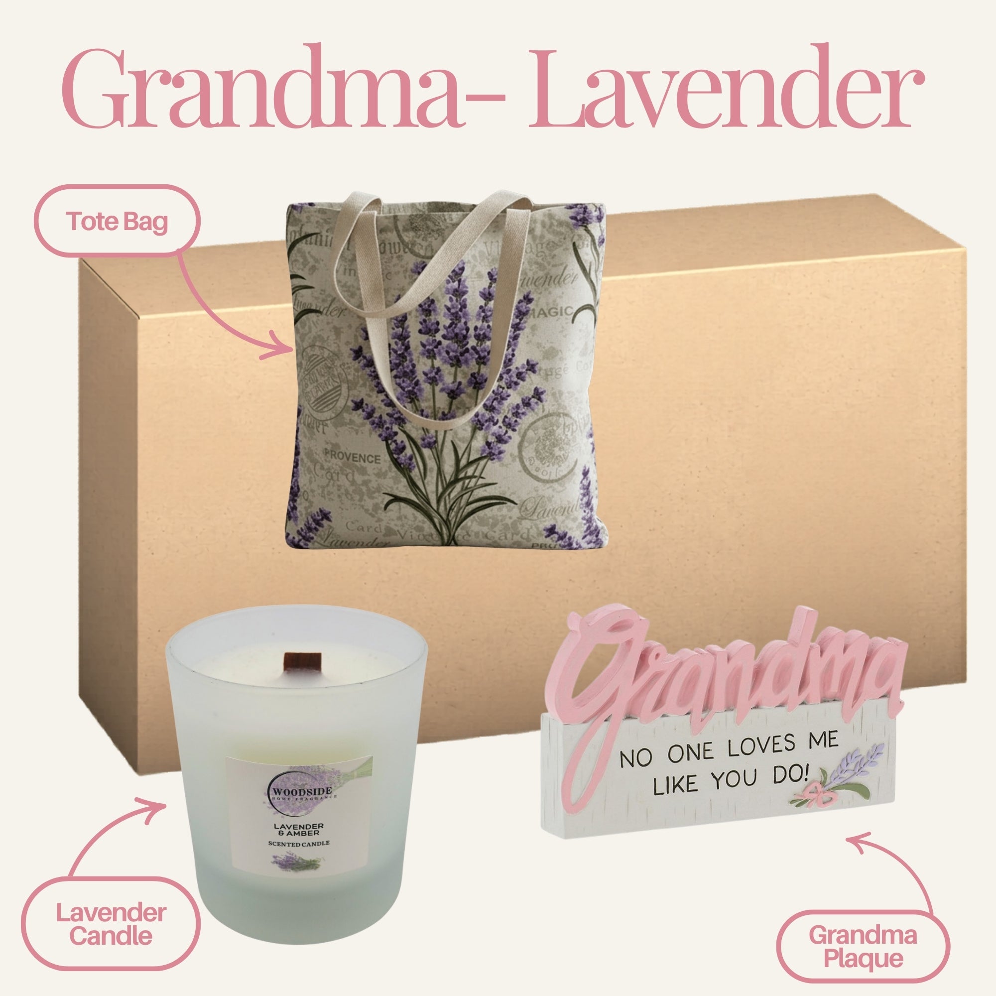 Grandma - Lavender Home Fragrance Candle Treat Box Hamper