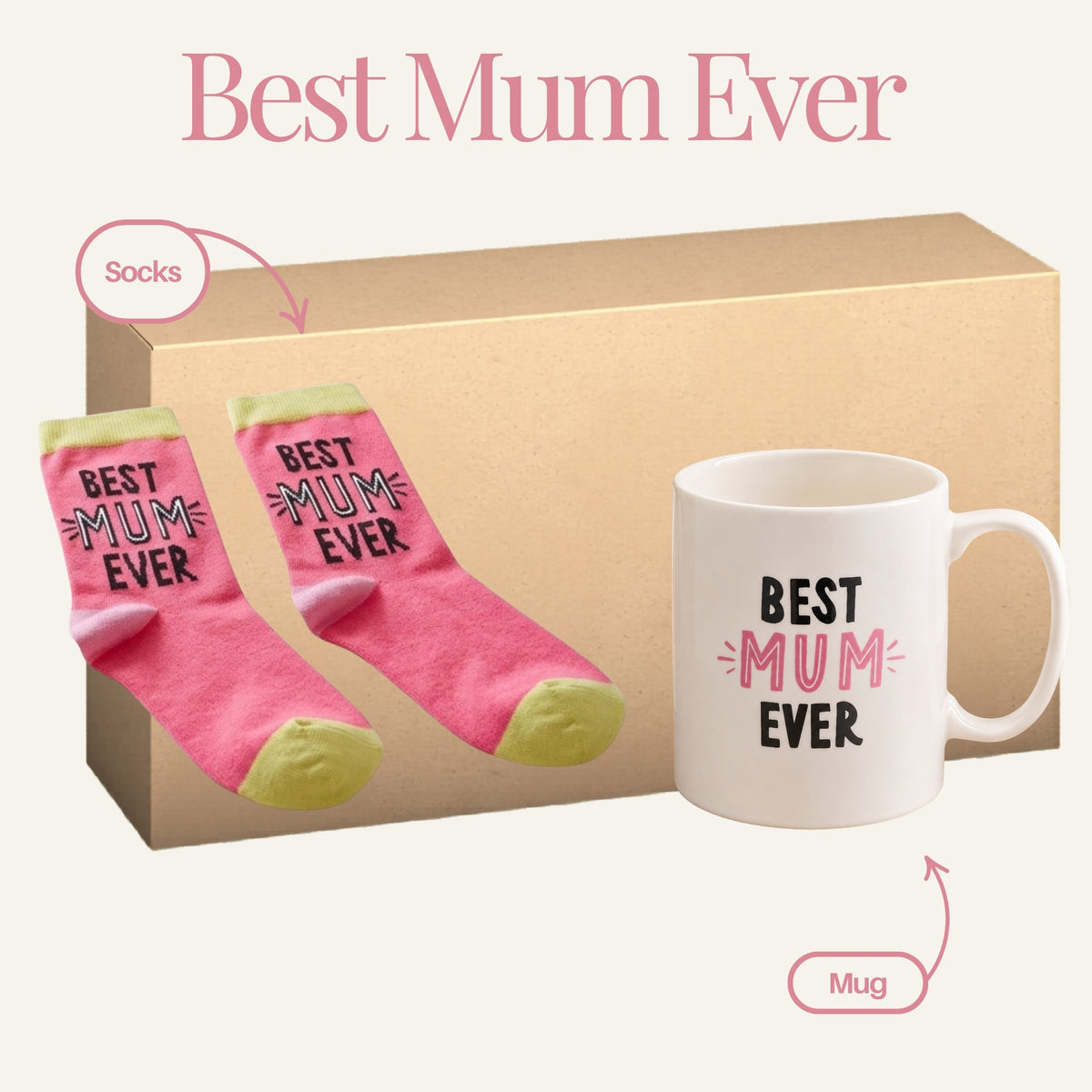 Best Mum Ever - Mug & Socks Treat Gift Box