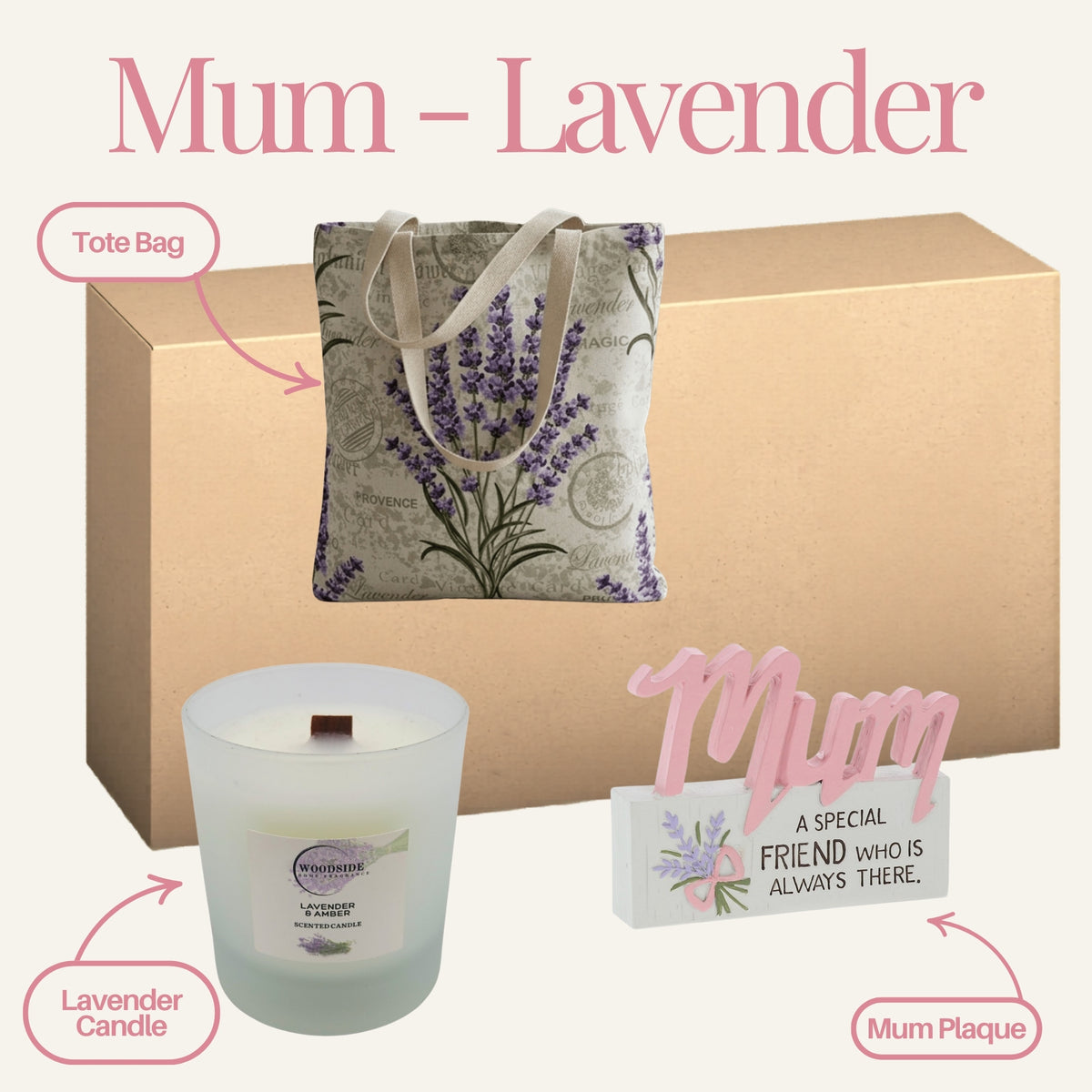 Mum - Lavender Home Fragrance Candle Treat Box Hamper