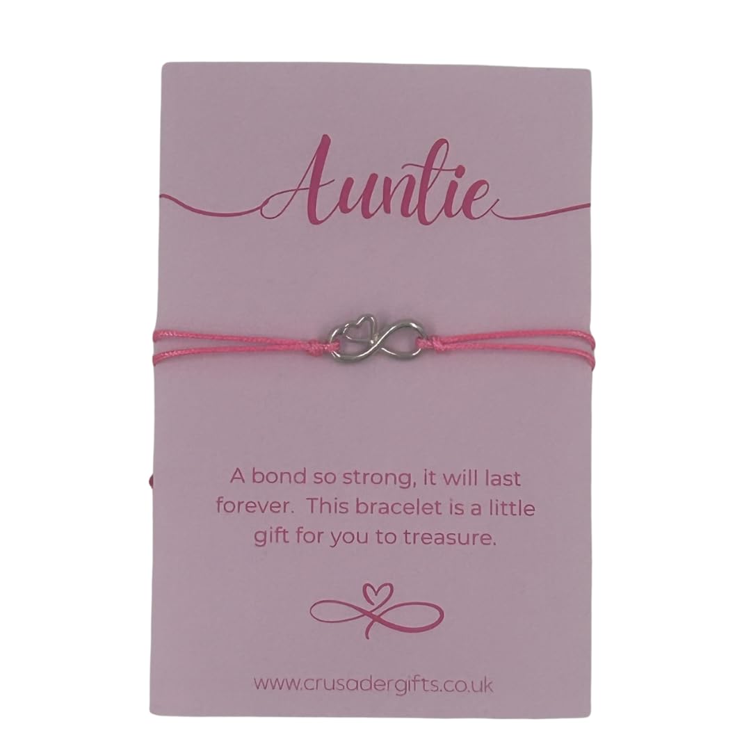 Woodside Home Living - Auntie Keepsake Letterbox Pink Bracelet