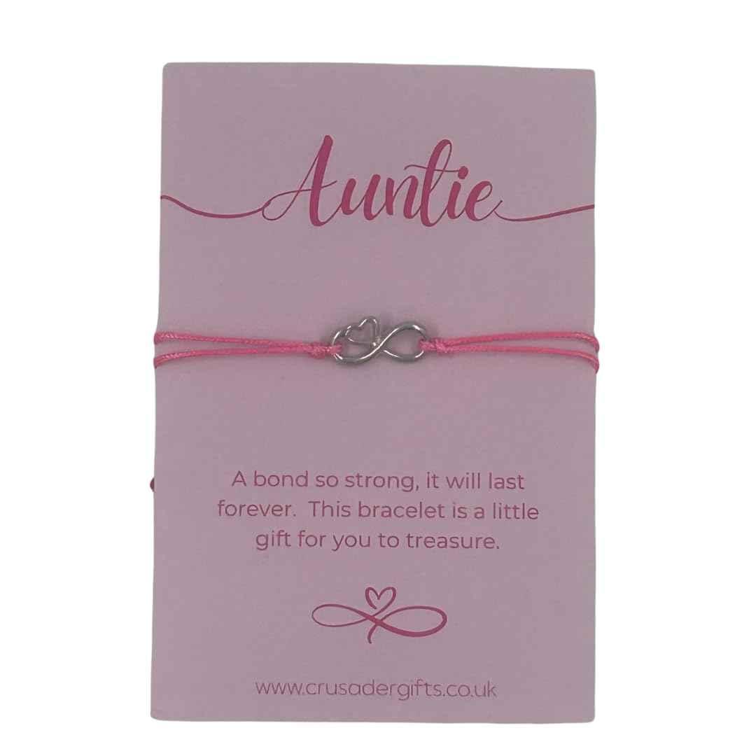 Woodside Home Living - Auntie Keepsake Letterbox Pink Bracelet