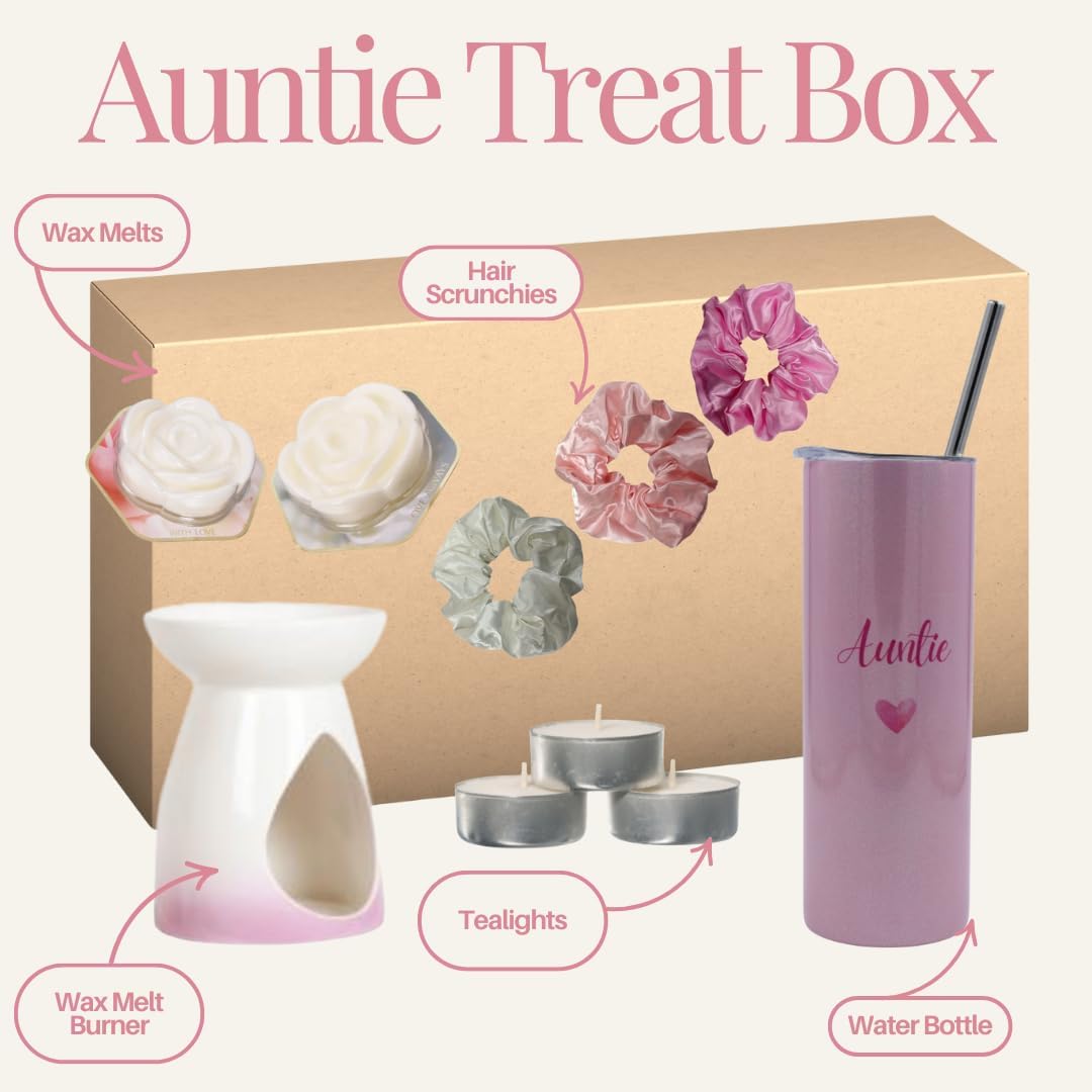 Auntie Pink Infinity Heart - Home Fragrance Teardrop Burner & Wax Melts Treat Box - Labelled