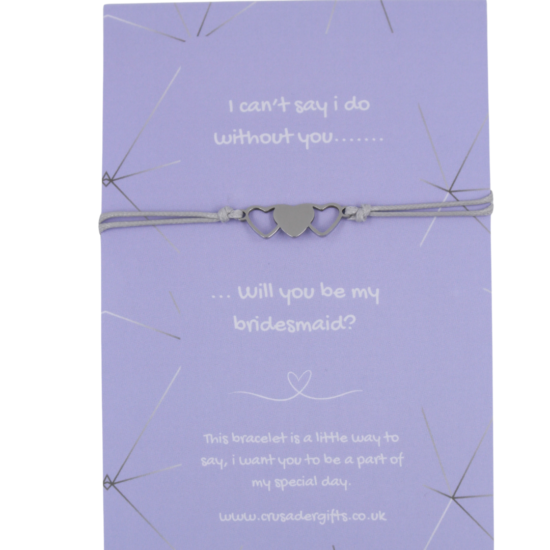 Woodside Home Living - Bridesmaid Purple Keepsake Letterbox Bracelet