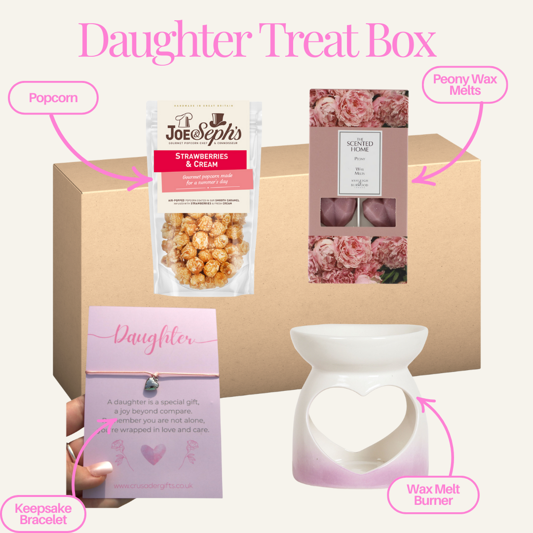Daughter Home Fragrance Wax Melt Burner & Popcorn Treat Box - Labelled