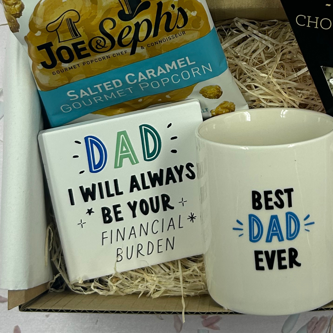 Dad Treat Gift Box - Socks Mug Coaster Set