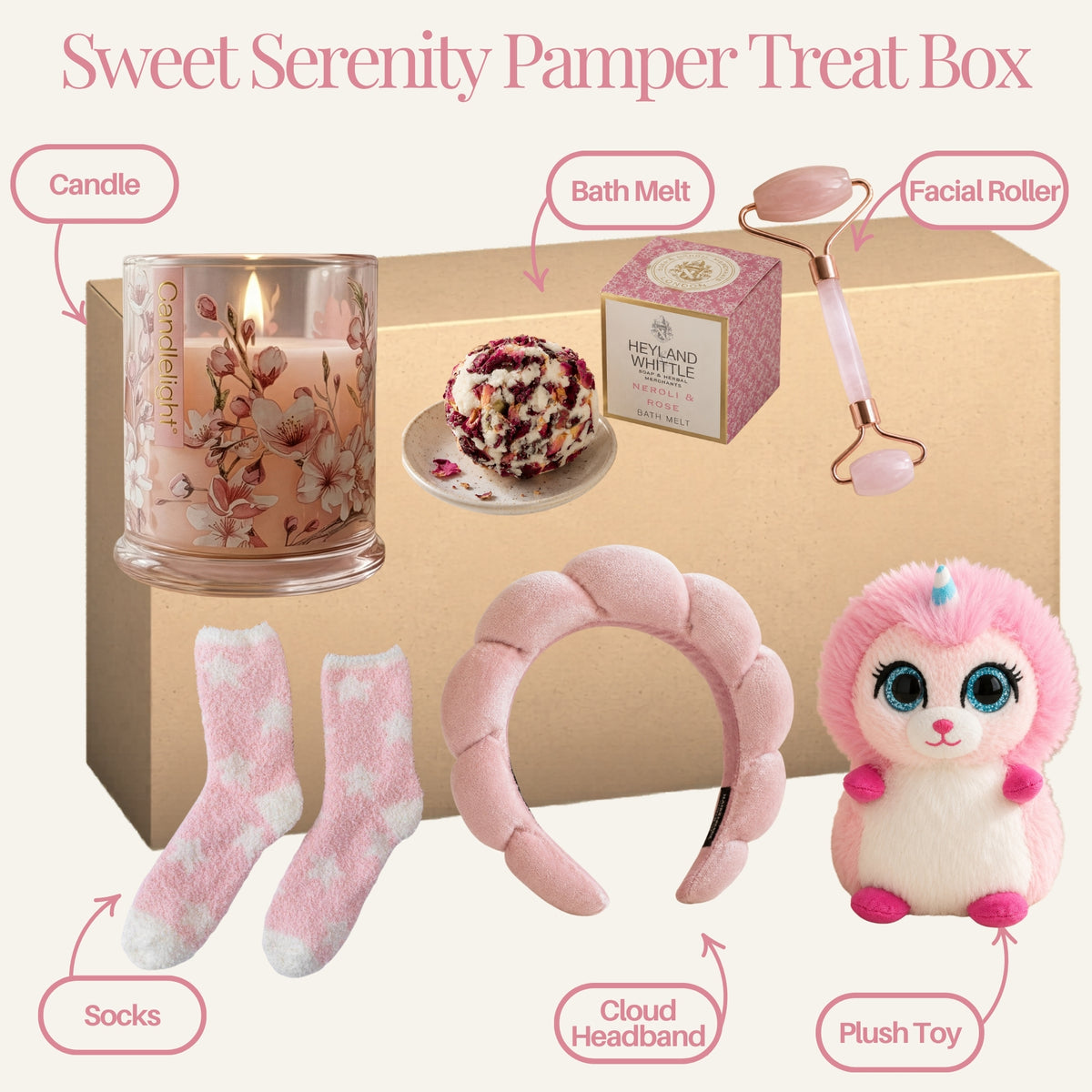 Sweet Serenity Pamper Treat Box - Labelled