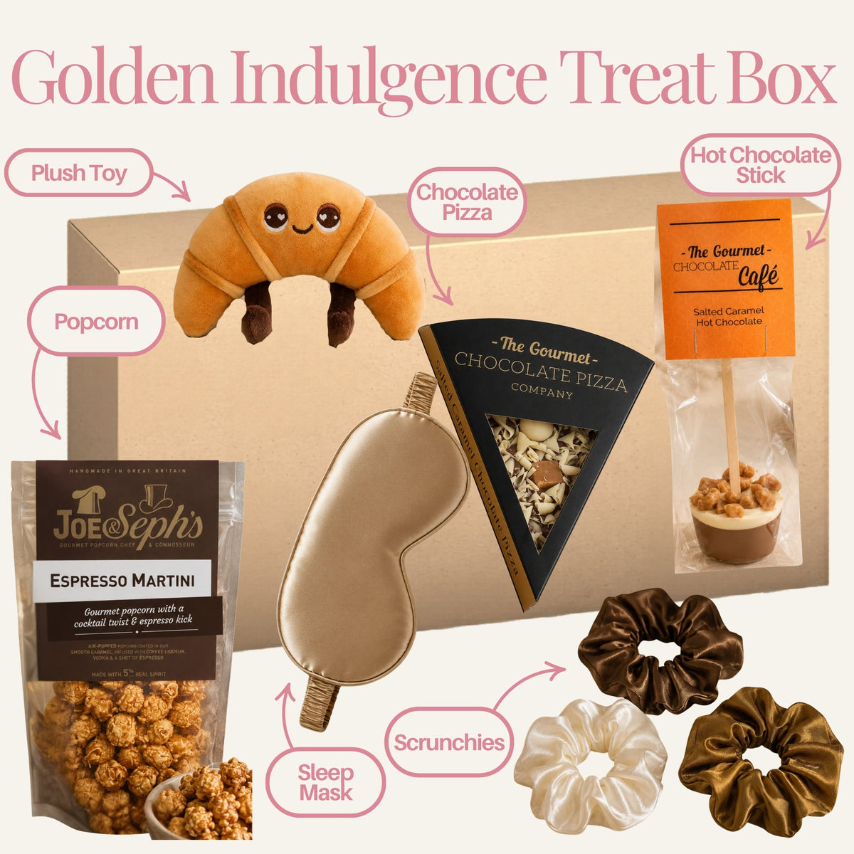 Golden Indulgence Sweet Treat Box Labelled