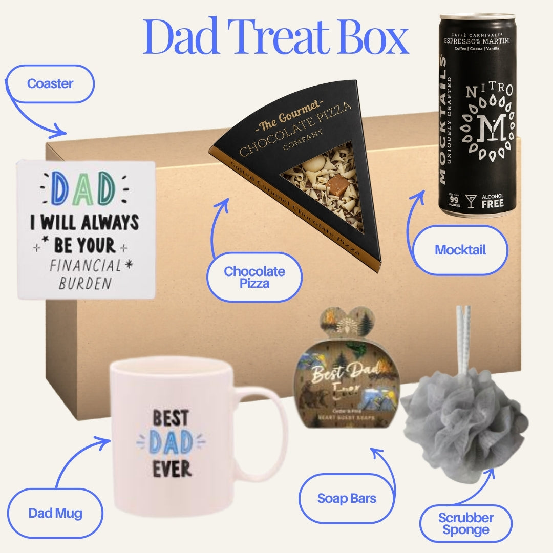 Dad Treat Gift Box - Mug & Scrub & Drink Set