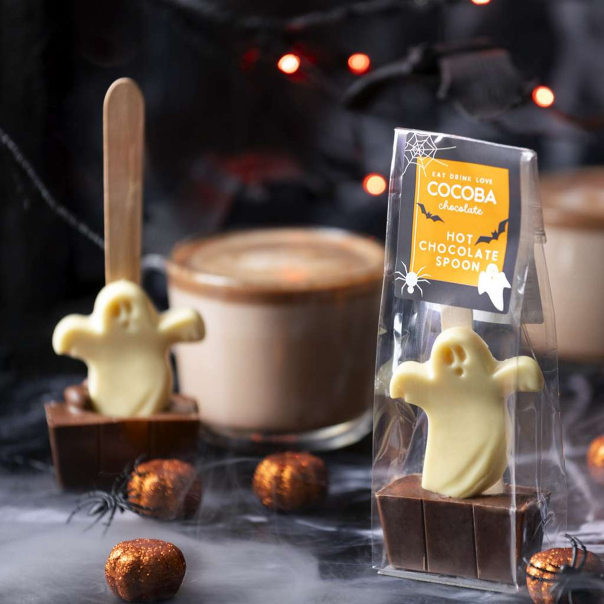 Cocoba Halloween Hot Chocolate Spoon - Milk & White Ghost