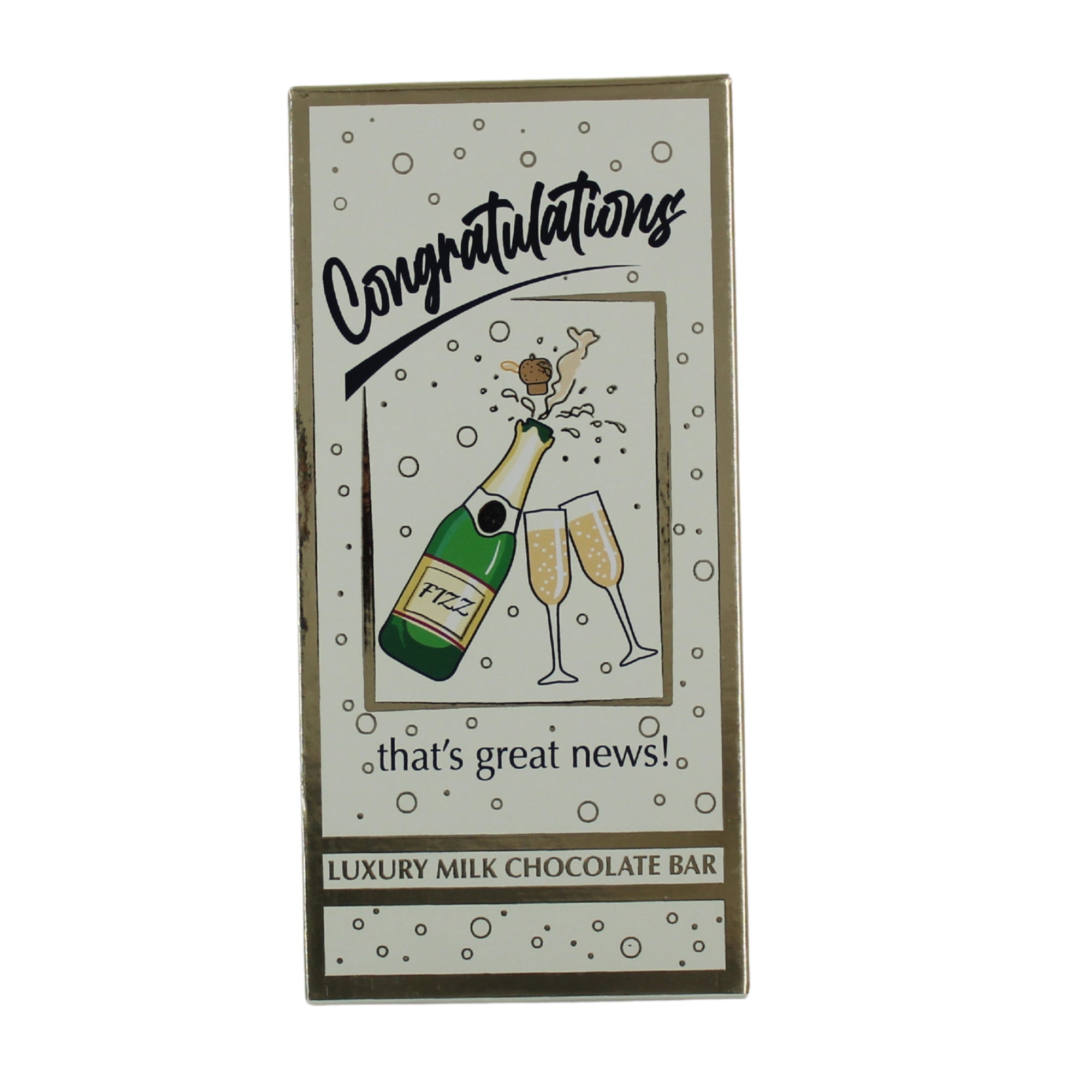 Luxury Milk Chocolate Greetings Bar - Congratulations