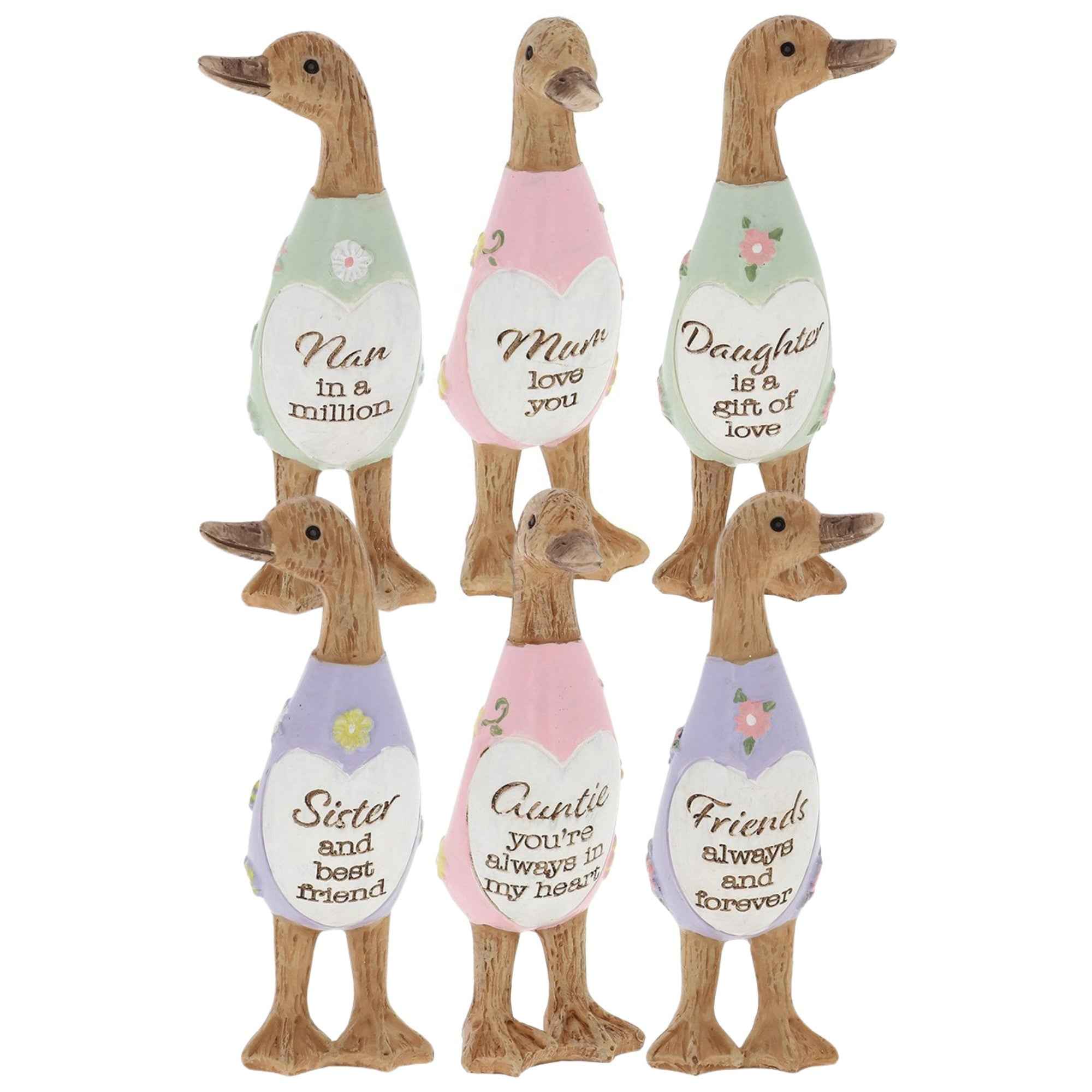 Daisy Mini Message Duck Figurines - Various Sentiments Available