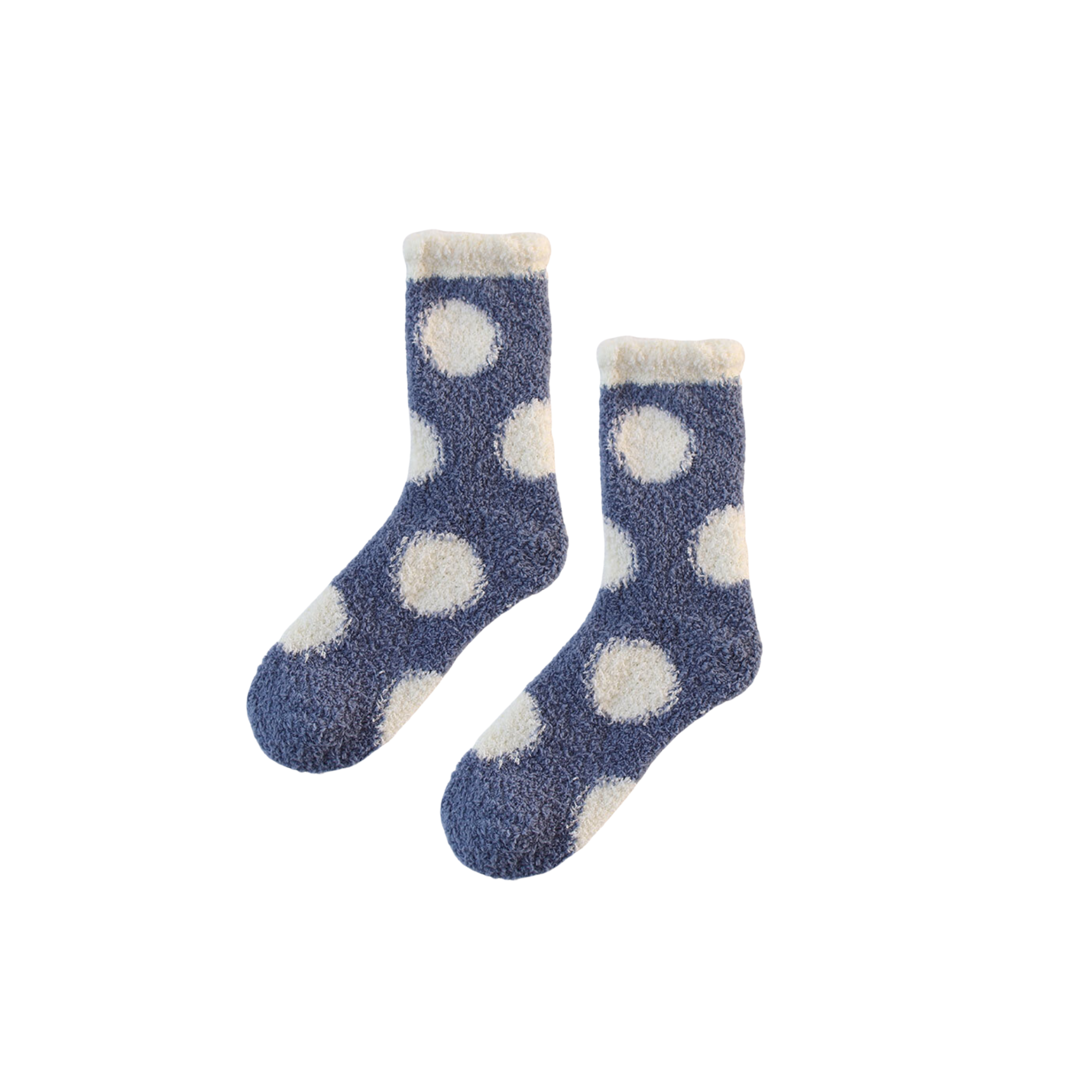 Fluffy Cosy Socks Spots Design One Size - Various Colours