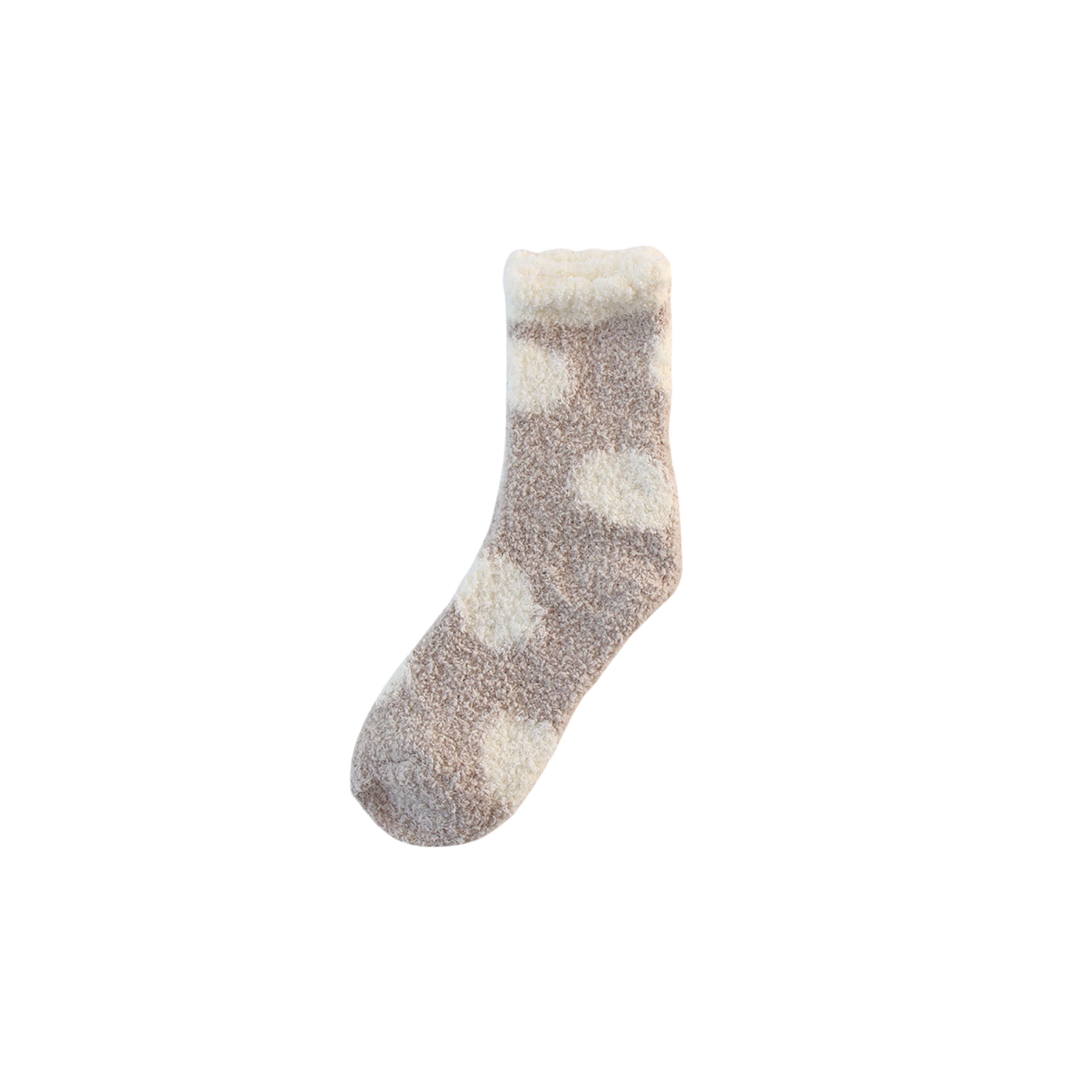 Fluffy Cosy Socks Spots Design One Size - Various Colours