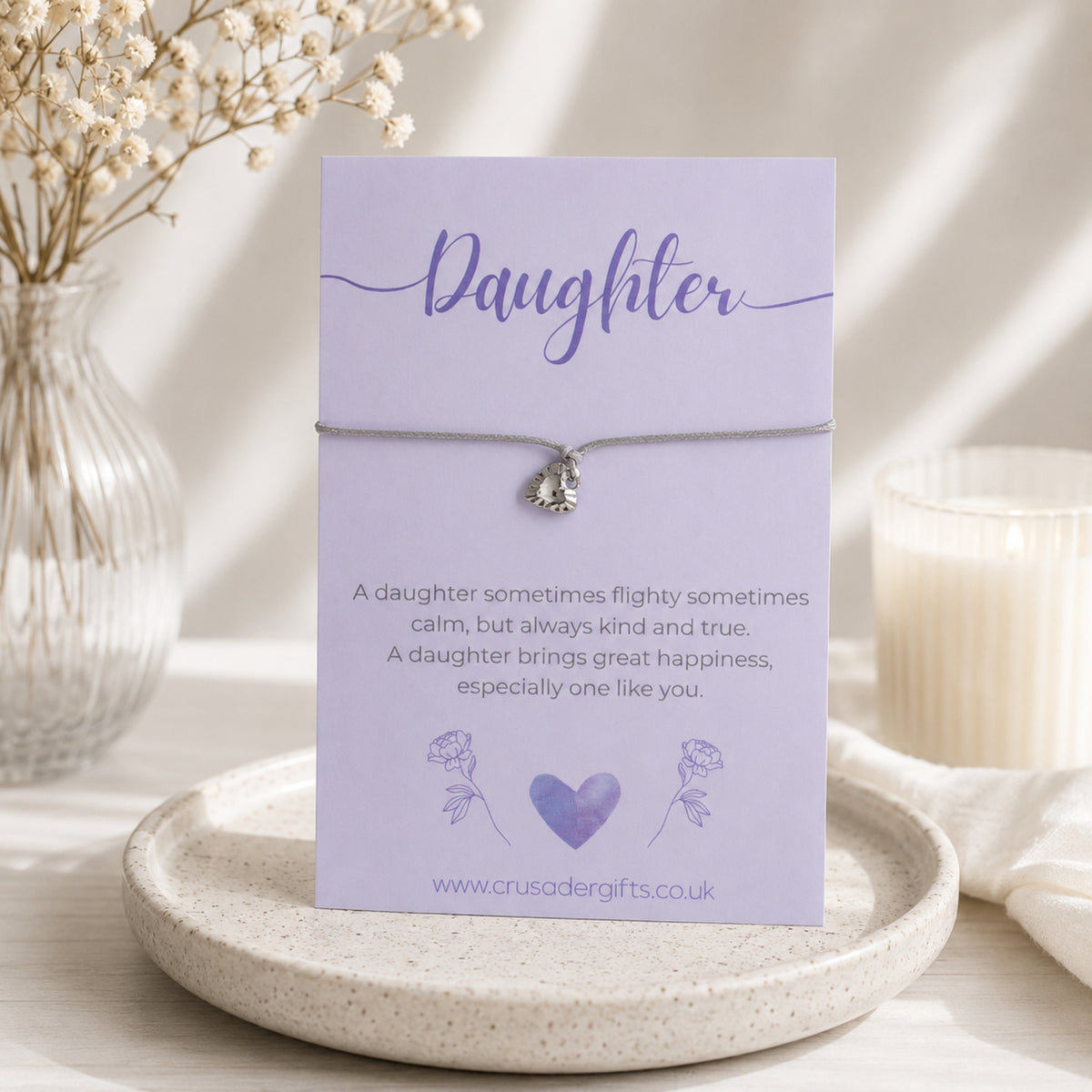 Daughter Purple Heart Tea & Sweet Treat Gift Box
