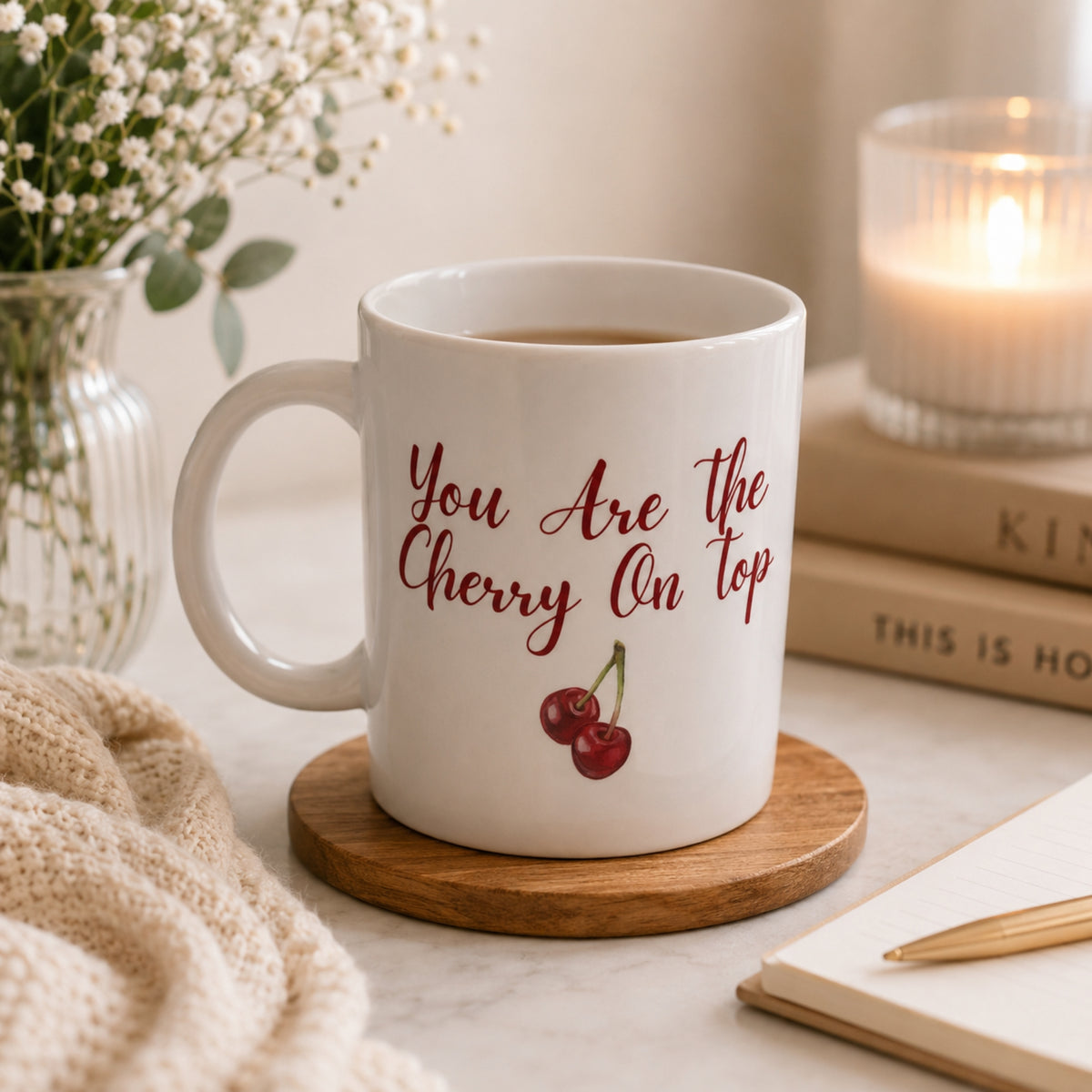 You Are The Cherry On Top Ceramic Mug & Tea Set Treat Gift Box
