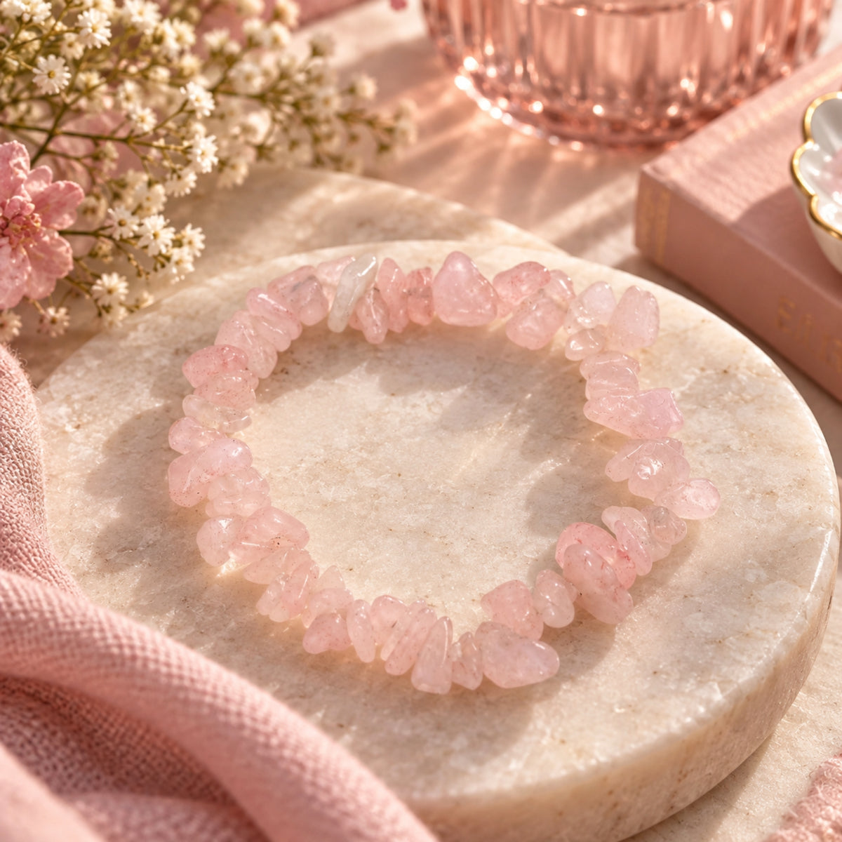Pink Rose Quartz Bracelet