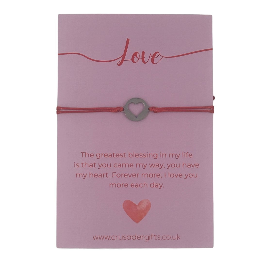 Woodside Home Living - Love Red Heart Keepsake Letterbox Bracelet
