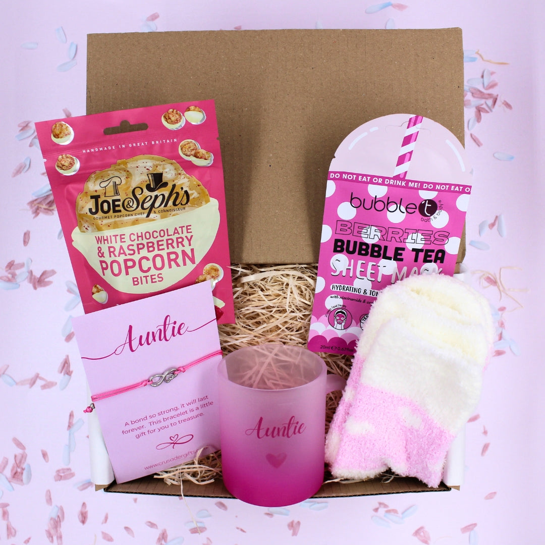 Auntie Pink Infinity Heart - Bath Salts & Keepsake Treat Box