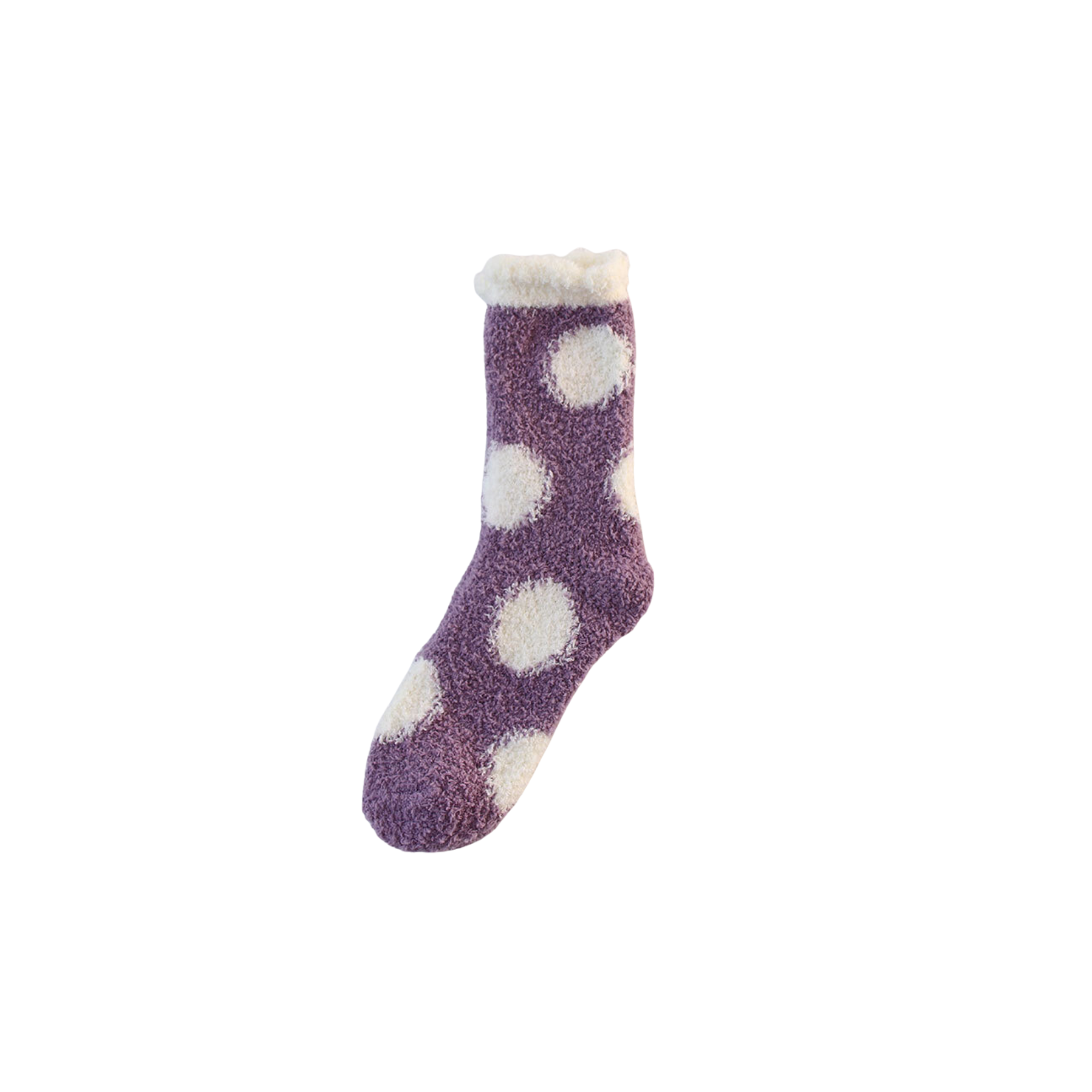Fluffy Cosy Socks Spots Design One Size - Various Colours