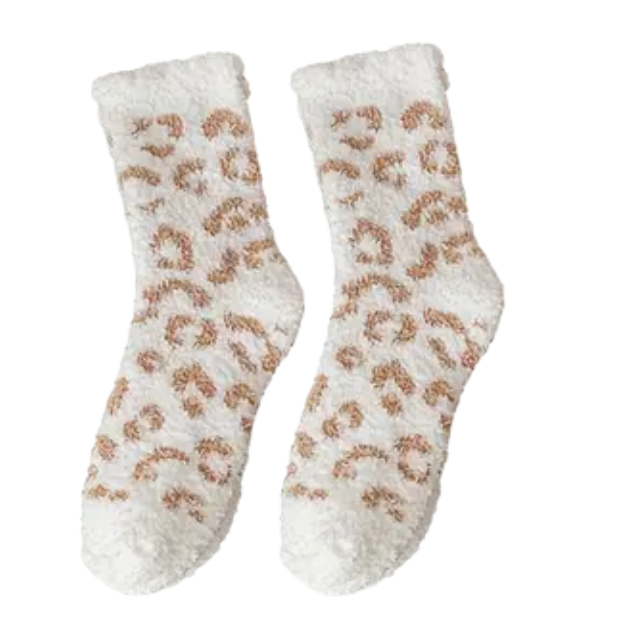 Fluffy Cosy Socks Animal Print Design One Size - Various Colours