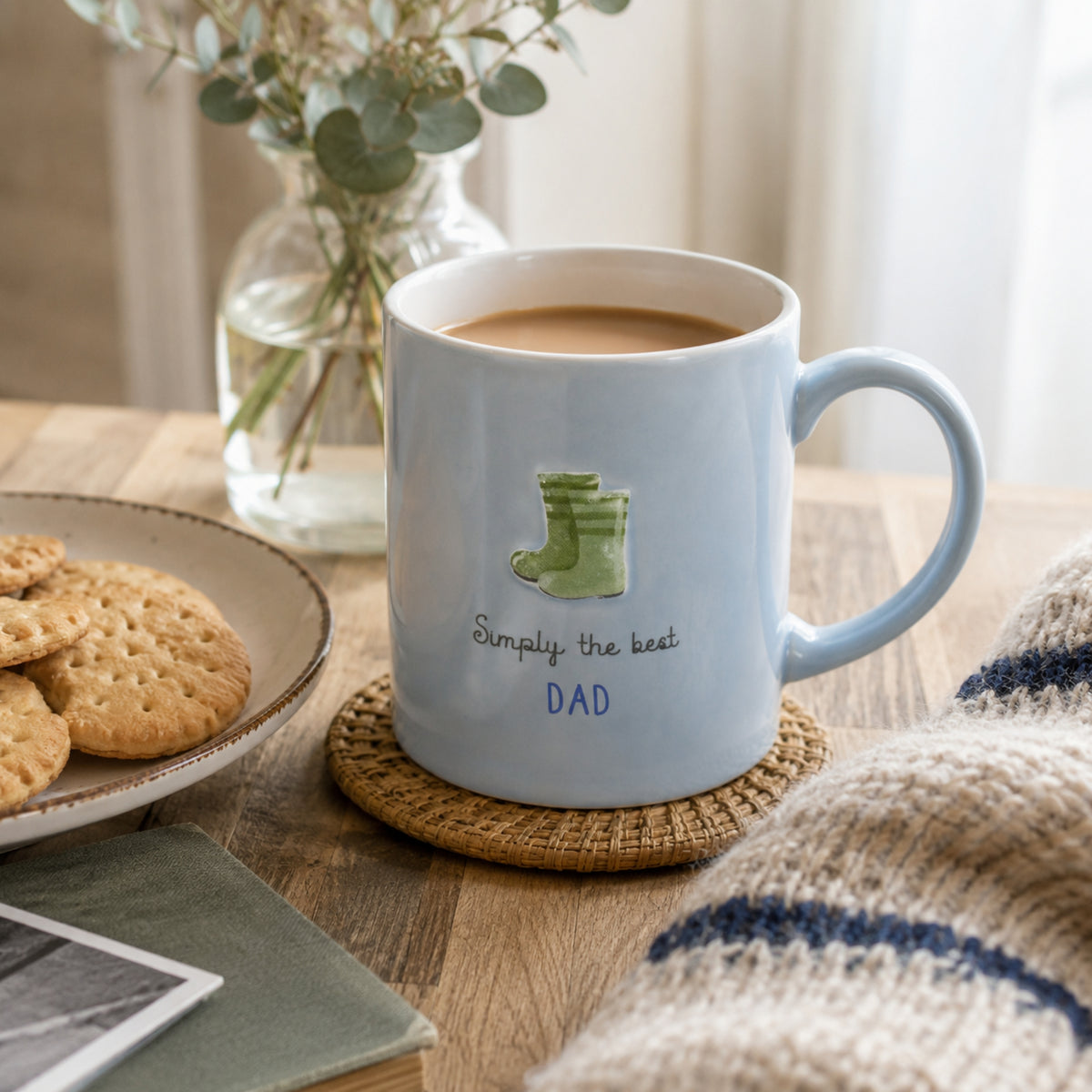 Dad Father's Day Gift Set - Mug & Tea Coaster Gift Treat Box