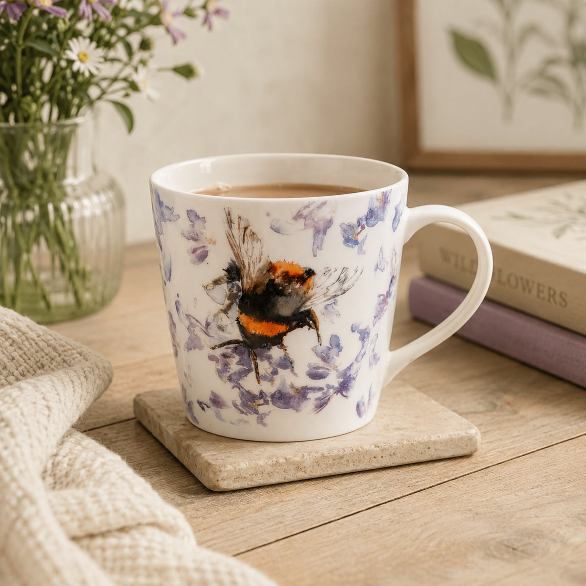 Bee Happy Mug Plaque Socks Treat Box Gift Hamper