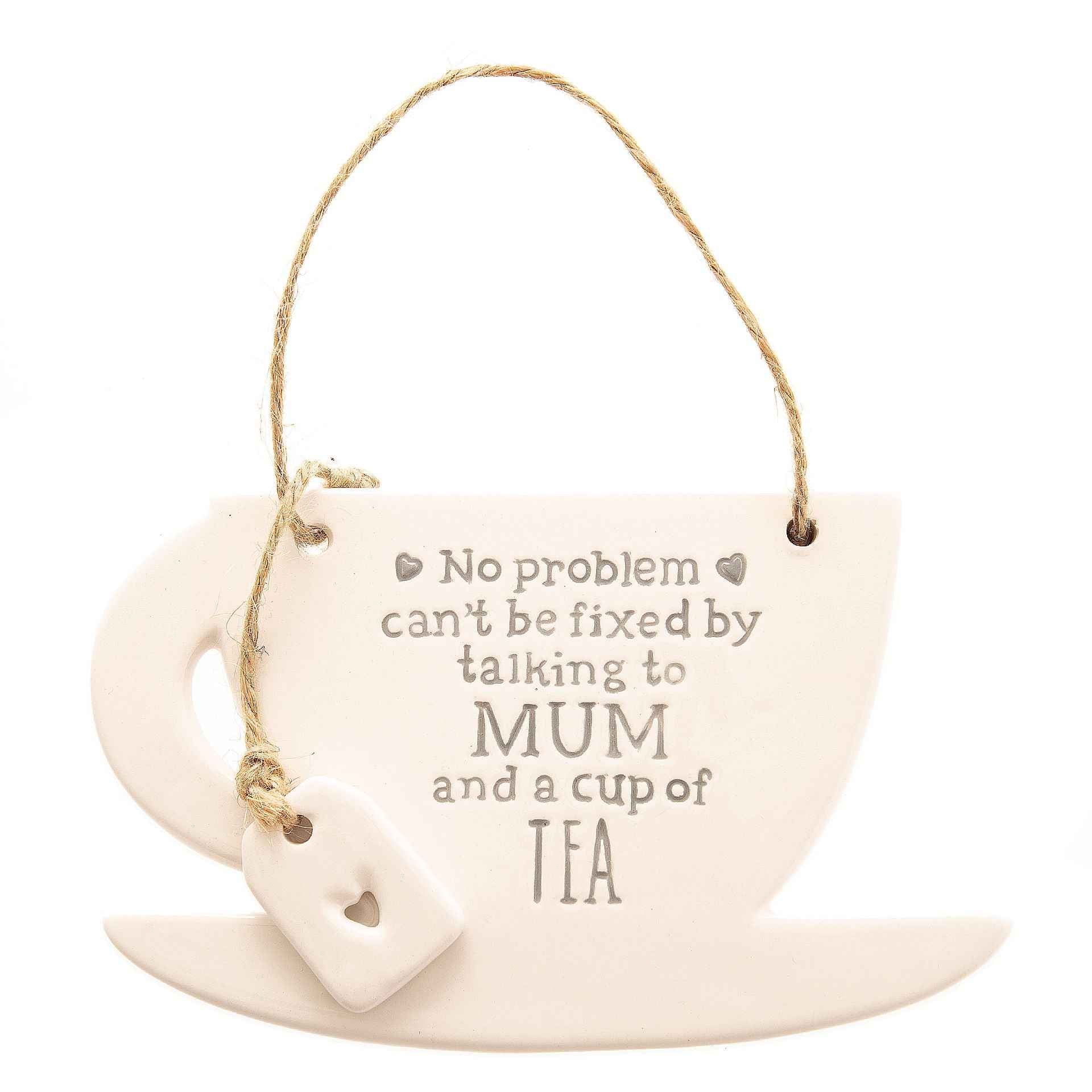 Love Life Tea Cup Hanging Plaque