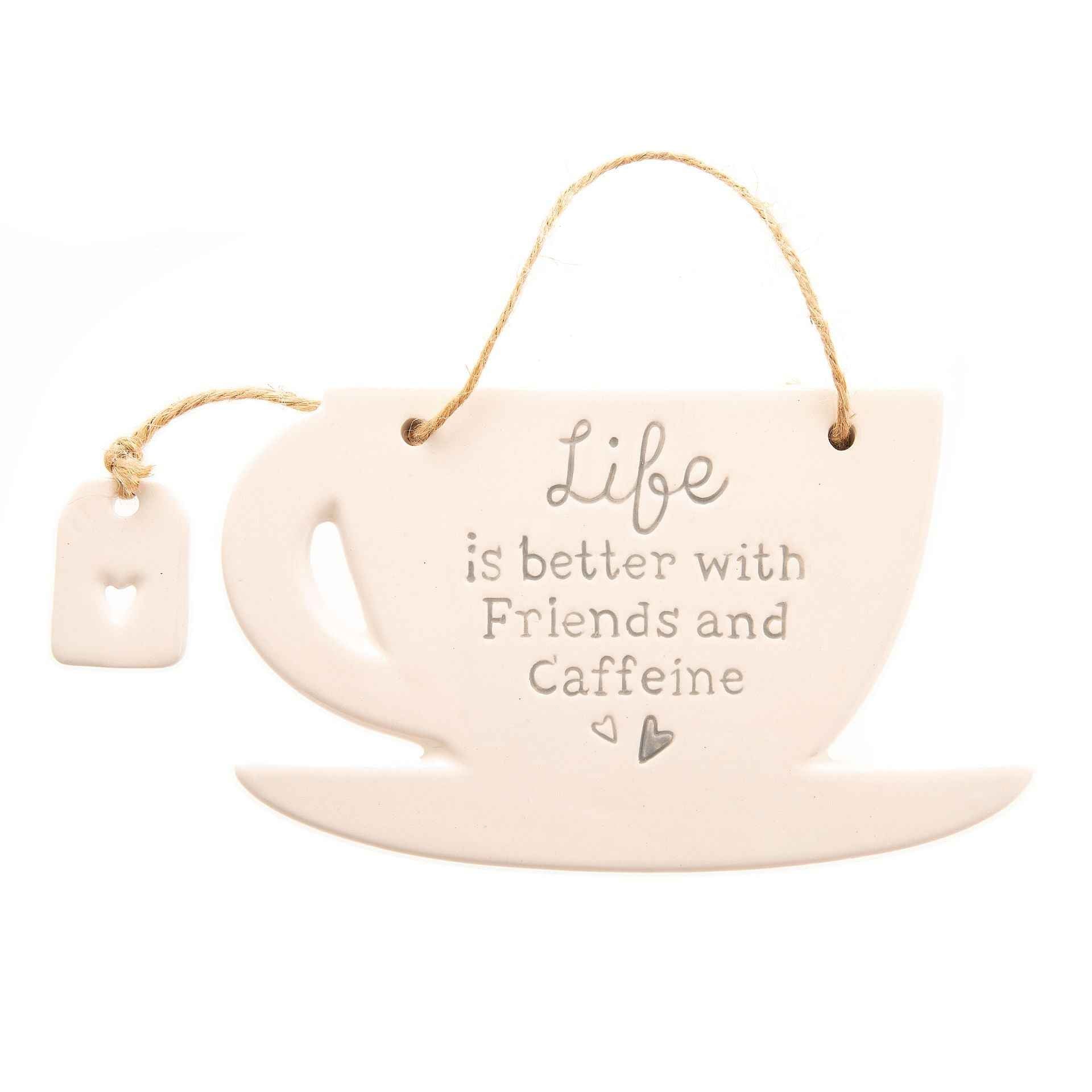 Love Life Tea Cup Hanging Plaque