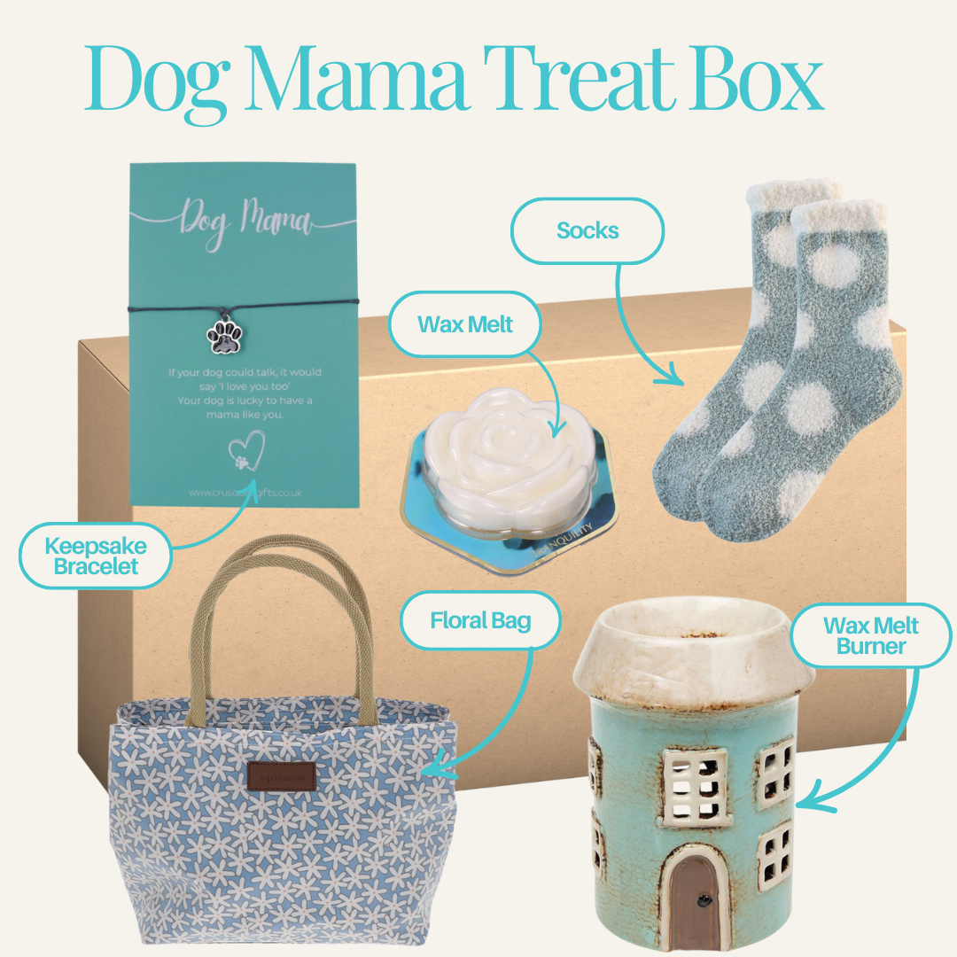 Dog Mama Home Fragrance Burner & Wax Melt Gift Treat Box - Labelled