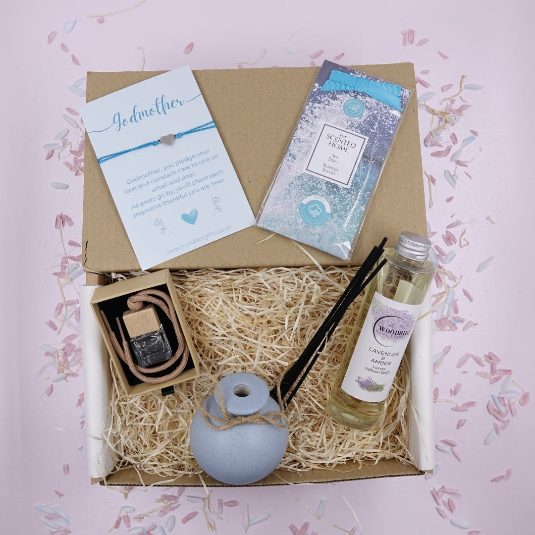 Godmother Reed Diffuser Vase Refill & Keepsake Gift Treat Box