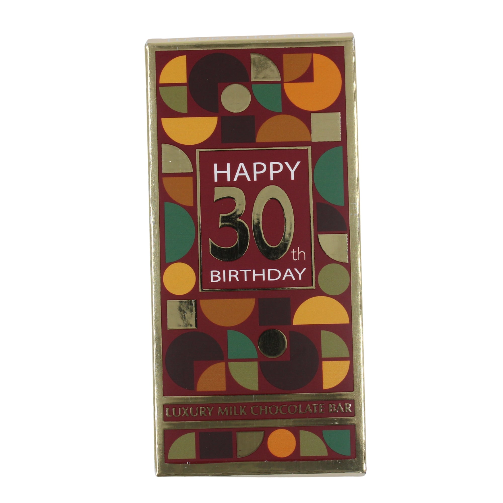 Luxury Milk Chocolate Greetings Bar - 30th Birthday Retro