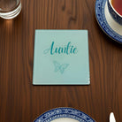 Auntie Butterfly Mug & Coaster Blue Treat Box - Coaster