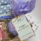 happy birthday gift bath bomb purple 