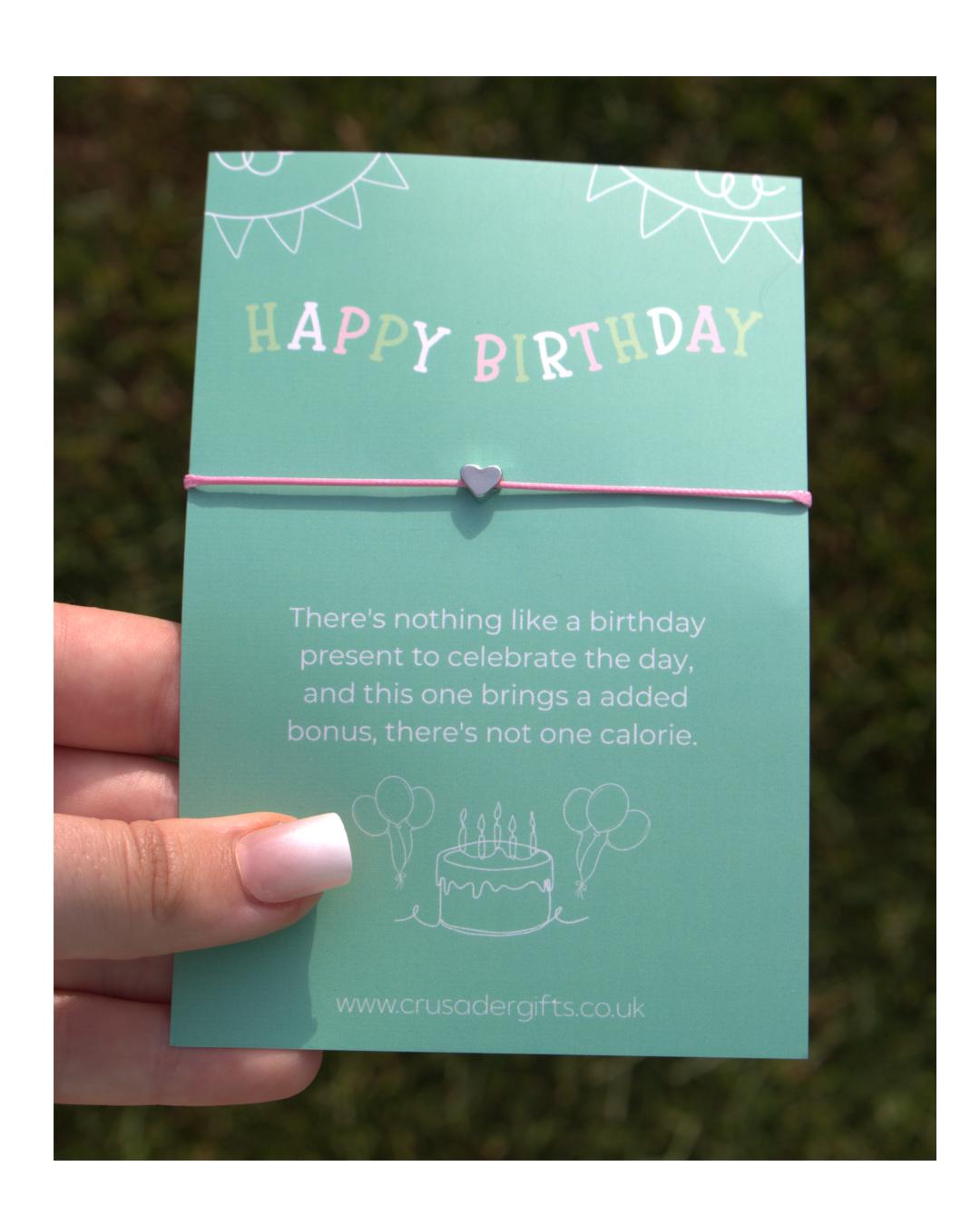 Happy Birthday Reed Diffuser Gift Set & Keepsake Bracelet Gift Treat Box