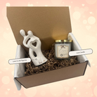 Love White & Gold Wedding Anniversary Gift Box Treat Box - Labelled
