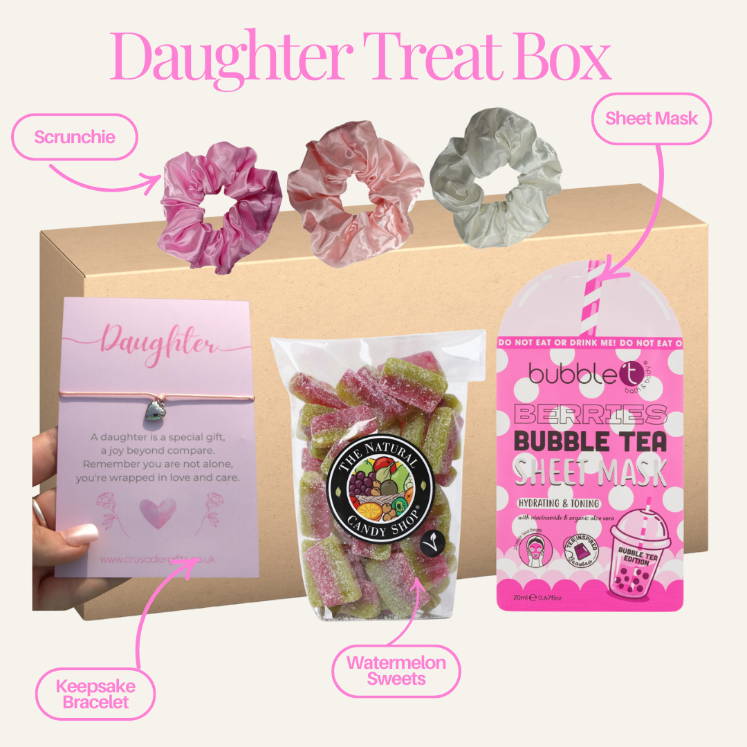 Daughter Pink Letterbox Sweet Treat Box - Labelled
