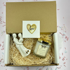 White & Gold Wedding Anniversary Gift Box Treat Box	