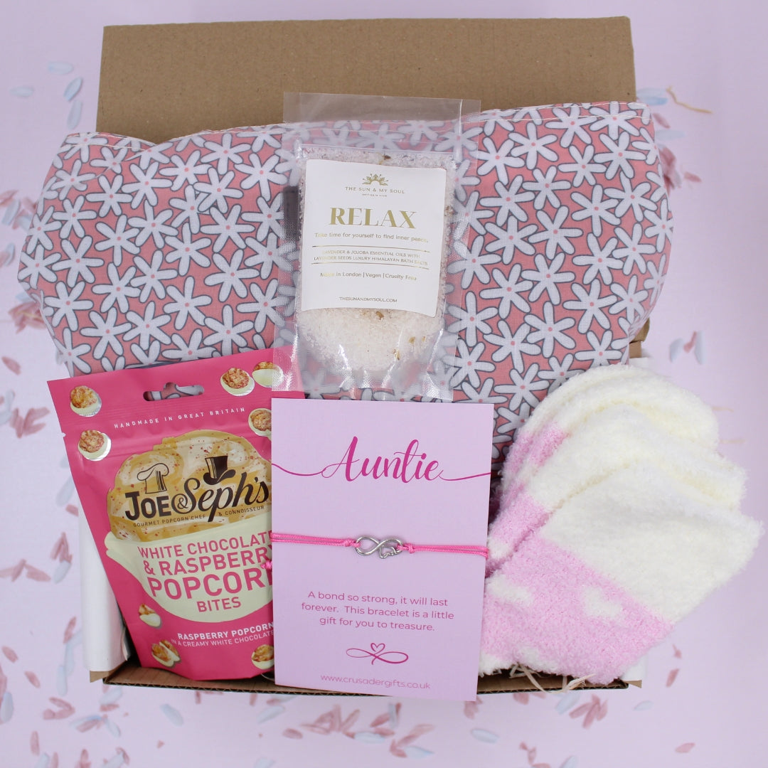 Auntie Pink Infinity Heart - Bath Salts & Keepsake Treat Box